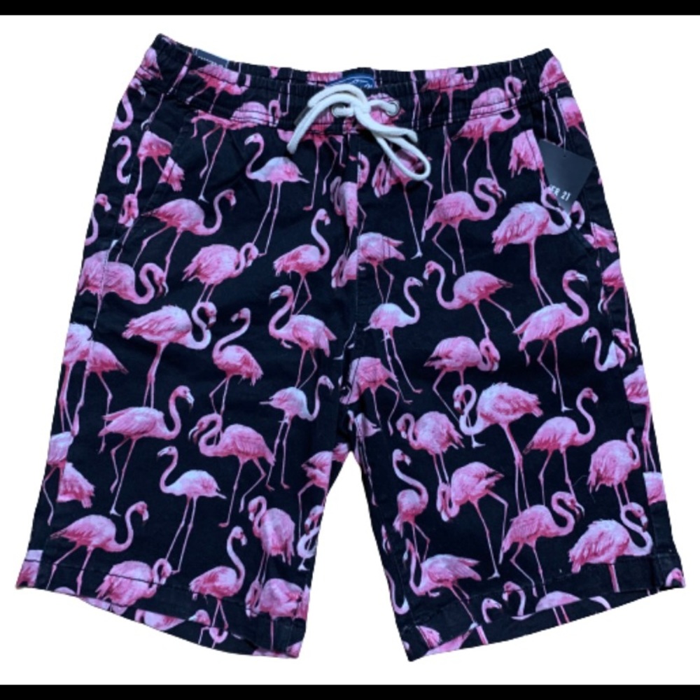 Forever 21 Men’s Flamingo, Print Shorts